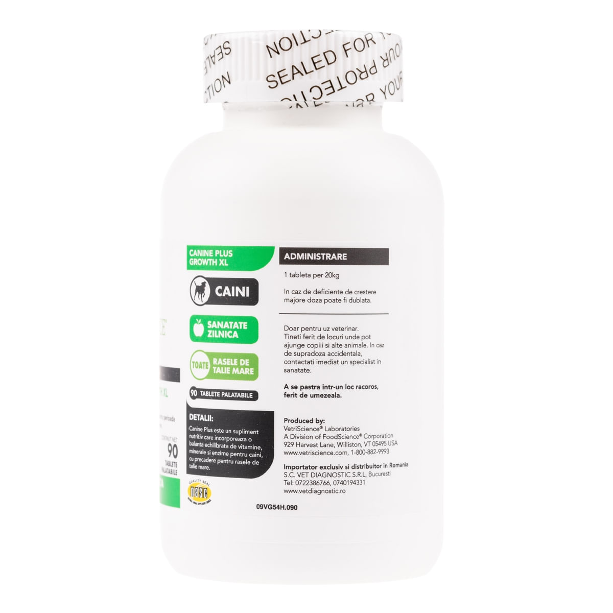 VETRI SCIENCE Canine Plus Growth XL, suplimente creștere câini, 90tbl masticabile - poza 3