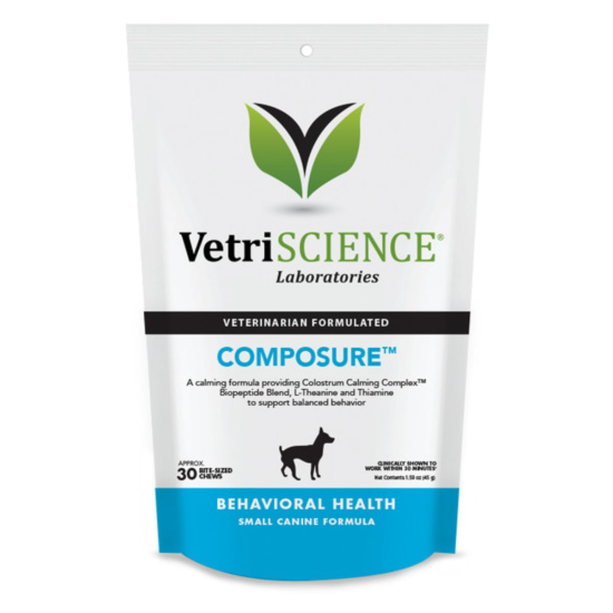 VETRI SCIENCE Composure Small, Dog Bite-sized Chews, suplimente calmante câini, 30cpr masticabile - poza 1