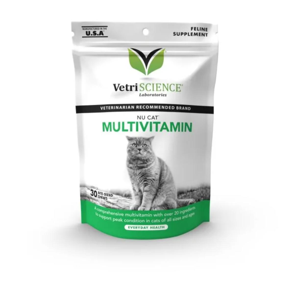 VETRISCIENCE 27+ Active Health, multivitamine pisici, comprimate masticabile VETRI SCIENCE Nu-Cat, Bite-sized Chews, multivitamine pisici, 30cpr masticabile - poza 2
