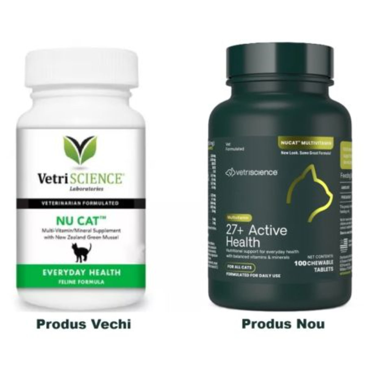 VETRISCIENCE 27+ Active Health, multivitamine pisici, comprimate masticabile VETRISCIENCE 27+ Active Health, multivitamine pisici, flacon, 100 comprimate masticabile - poza 2