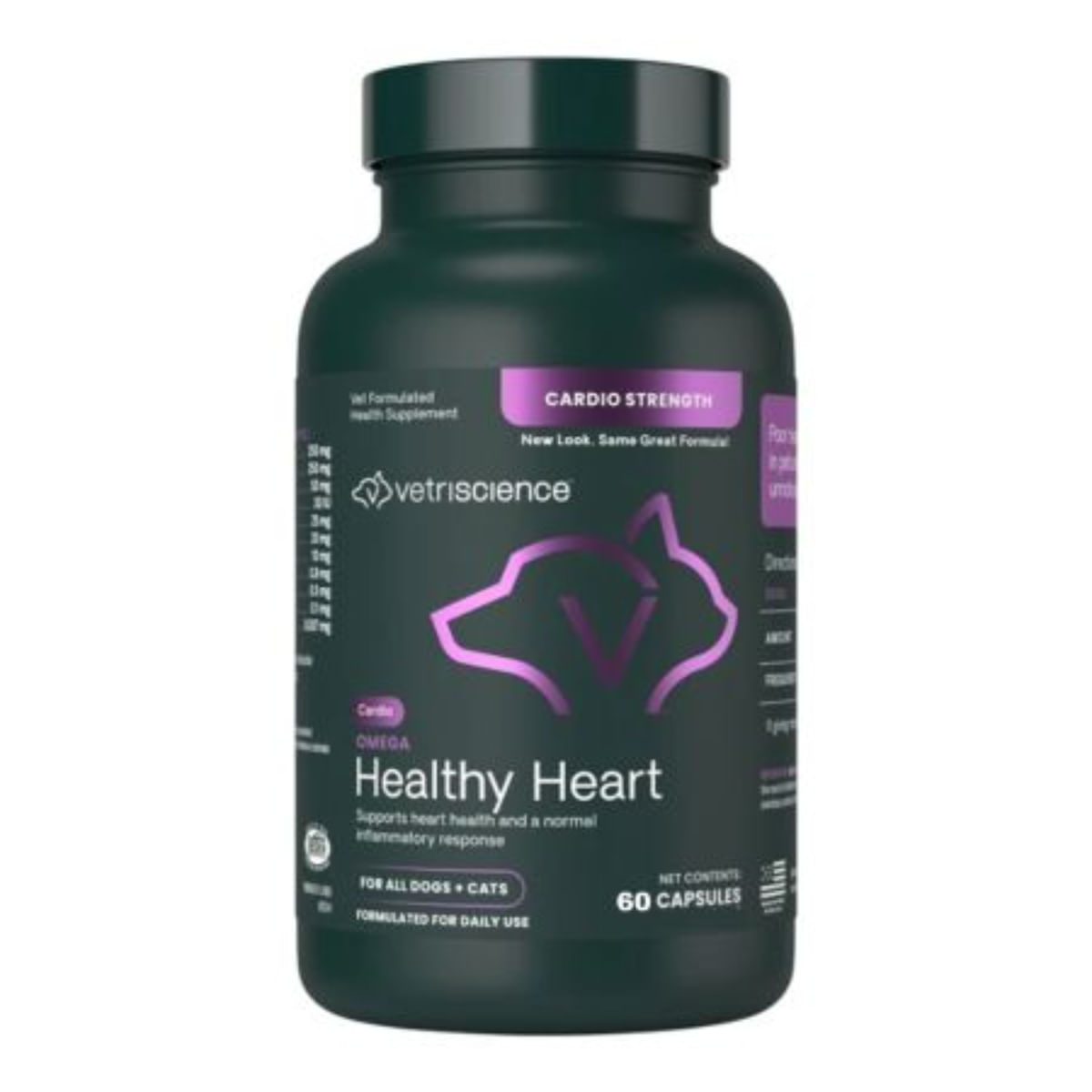 VETRISCIENCE Omega Healthy Heart, supliment sistem cardio-vascular câini, capsule VETRISCIENCE Omega Healthy Heart, XS-XL, supliment sistem cardio-vascular câini, flacon, 60 capsule - poza 3