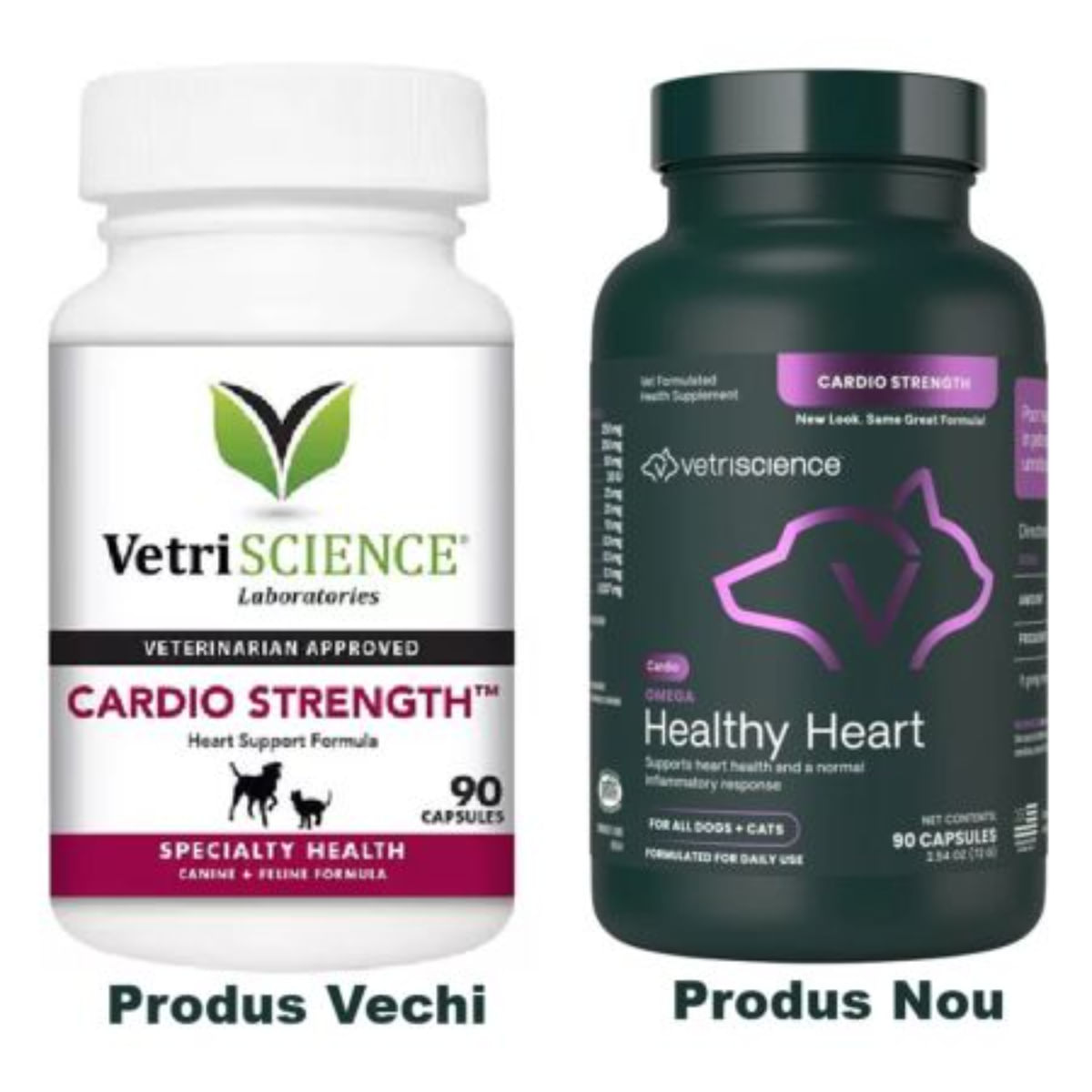 VETRISCIENCE Omega Healthy Heart, supliment sistem cardio-vascular câini, capsule VETRISCIENCE Omega Healthy Heart, XS-XL, supliment sistem cardio-vascular câini, flacon, 90 capsule - poza 1