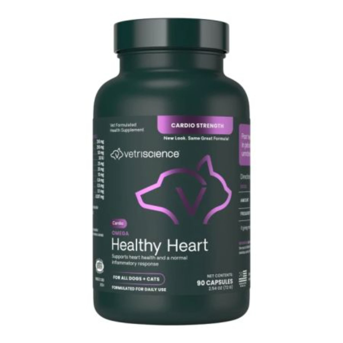 VETRISCIENCE Omega Healthy Heart, supliment sistem cardio-vascular câini, capsule VETRISCIENCE Omega Healthy Heart, XS-XL, supliment sistem cardio-vascular câini, flacon, 90 capsule - poza 3