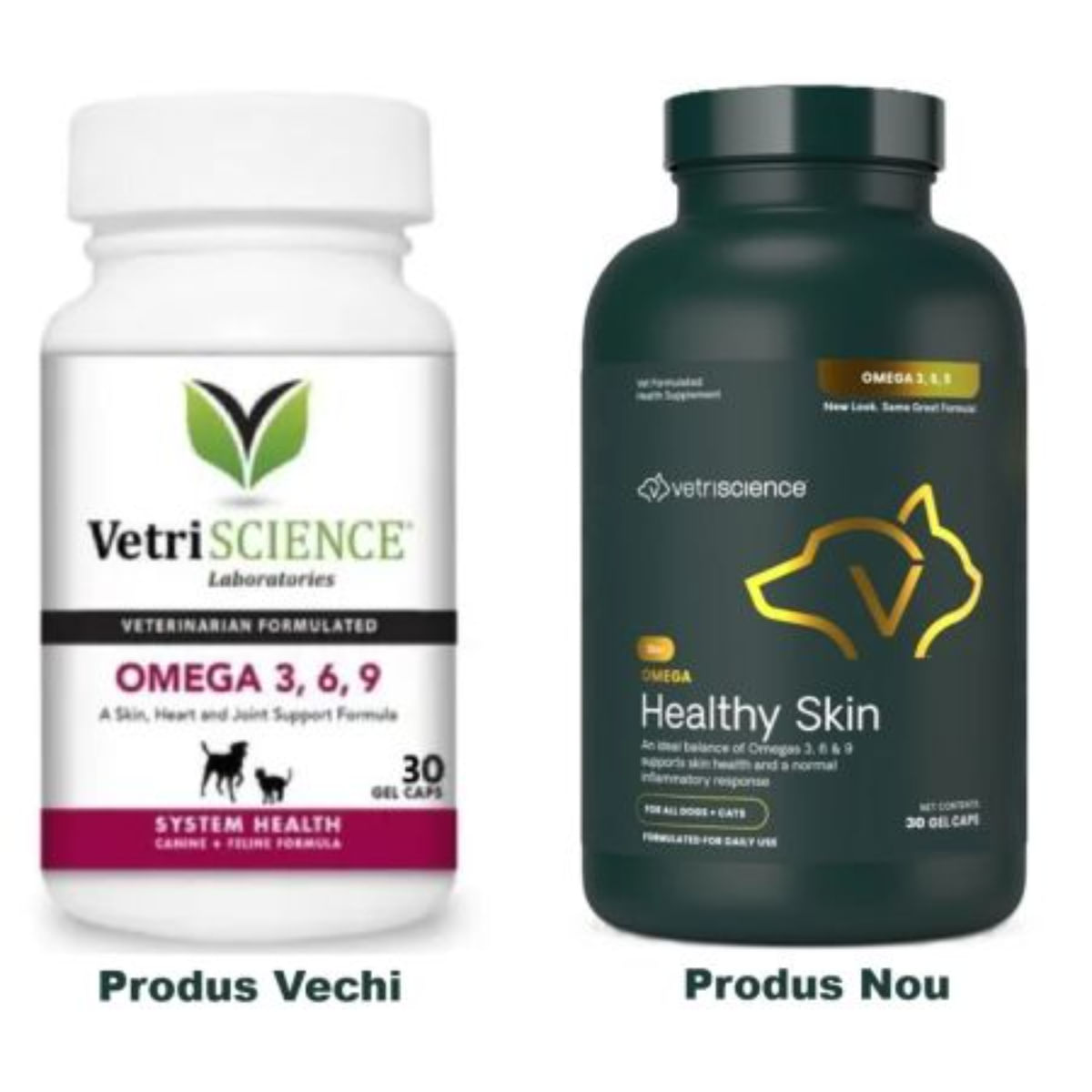 VETRISCIENCE Omega Healthy Skin, supliment piele & blană câini, capsule VETRISCIENCE Omega Healthy Skin, XS-XL, supliment piele & blană câini, flacon, 30 capsule - poza 1