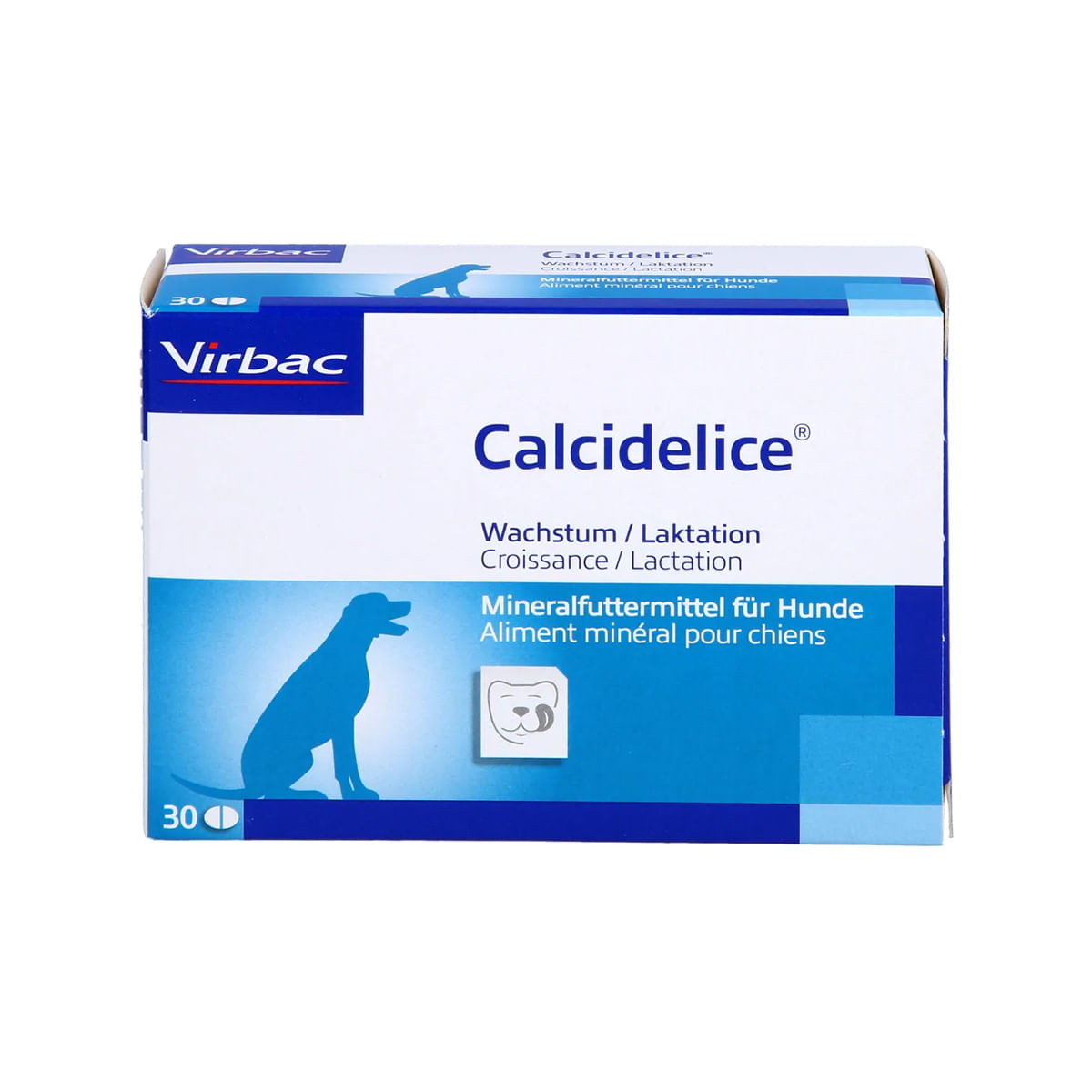 VIRBAC Calcidelice, supliment sistem osos, sistem articular câini junior, comprimate VIRBAC Calcidelice, XS-XL, supliment sistem osos, sistem articular câini junior, blister, 30 comprimate - poza 1