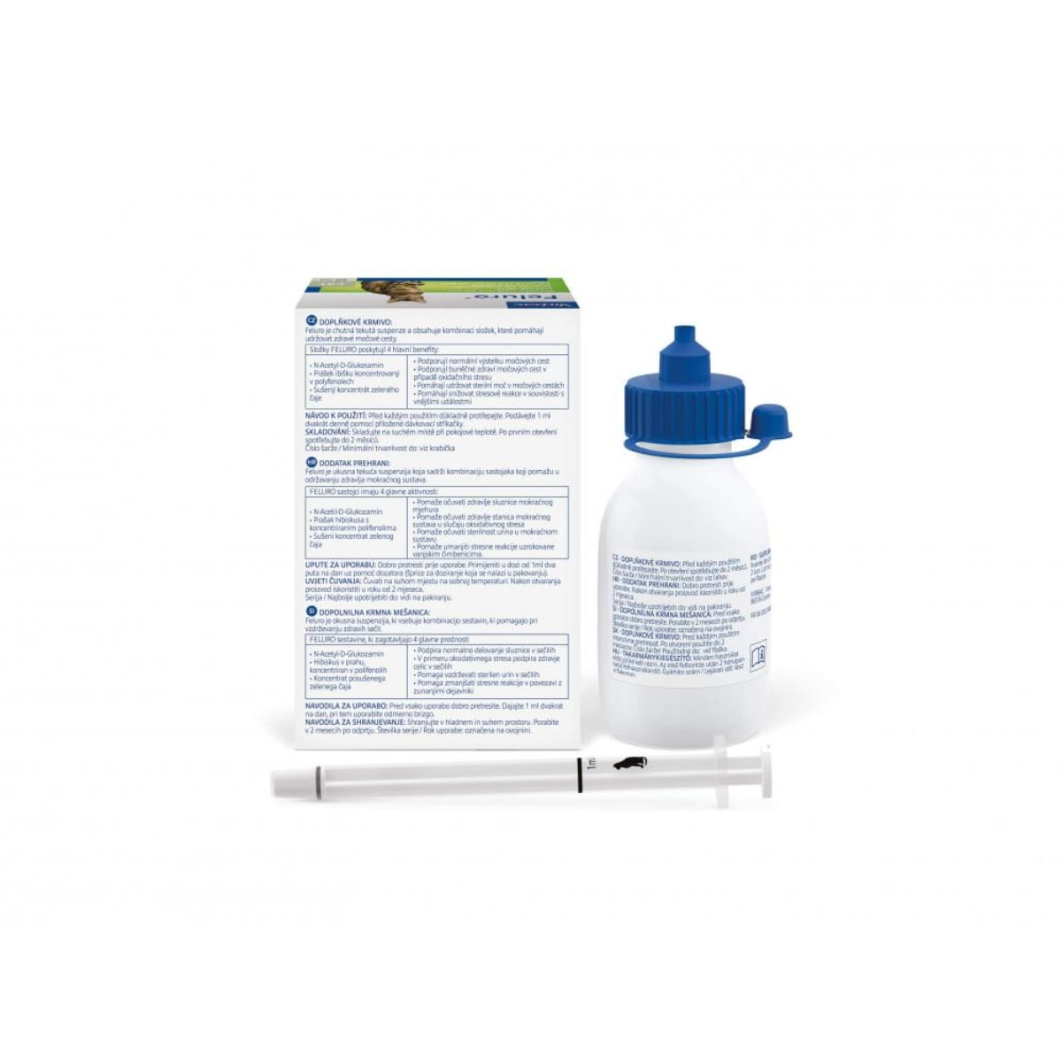 VIRBAC Feluro, supliment sistem urinar pisici, suspensie orală VIRBAC Feluro, supliment sistem urinar pisici, flacon cu aplicator, 60ml suspensie orală - poza 3