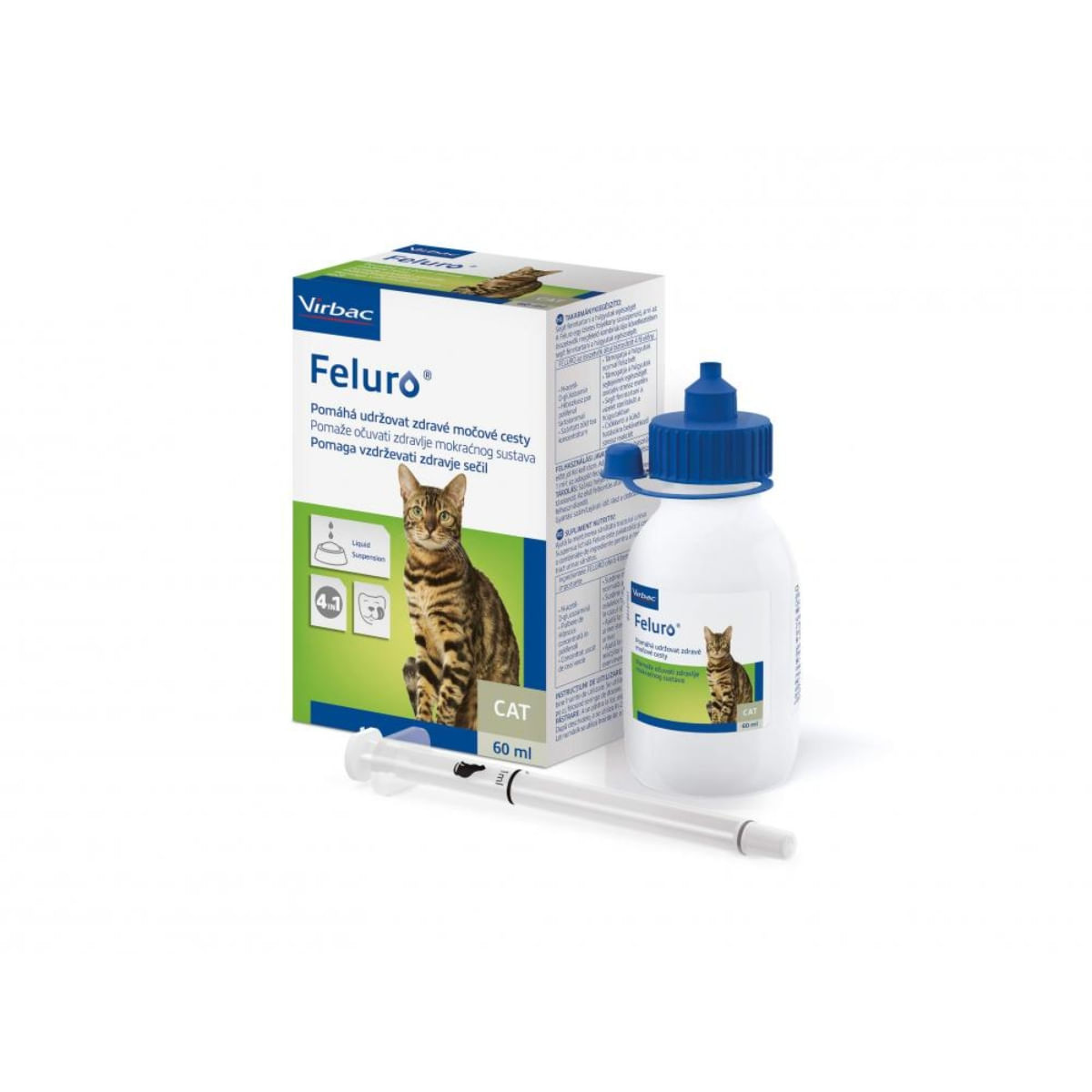 VIRBAC Feluro, supliment sistem urinar pisici, suspensie orală VIRBAC Feluro, supliment sistem urinar pisici, flacon cu aplicator, 60ml suspensie orală - poza 4