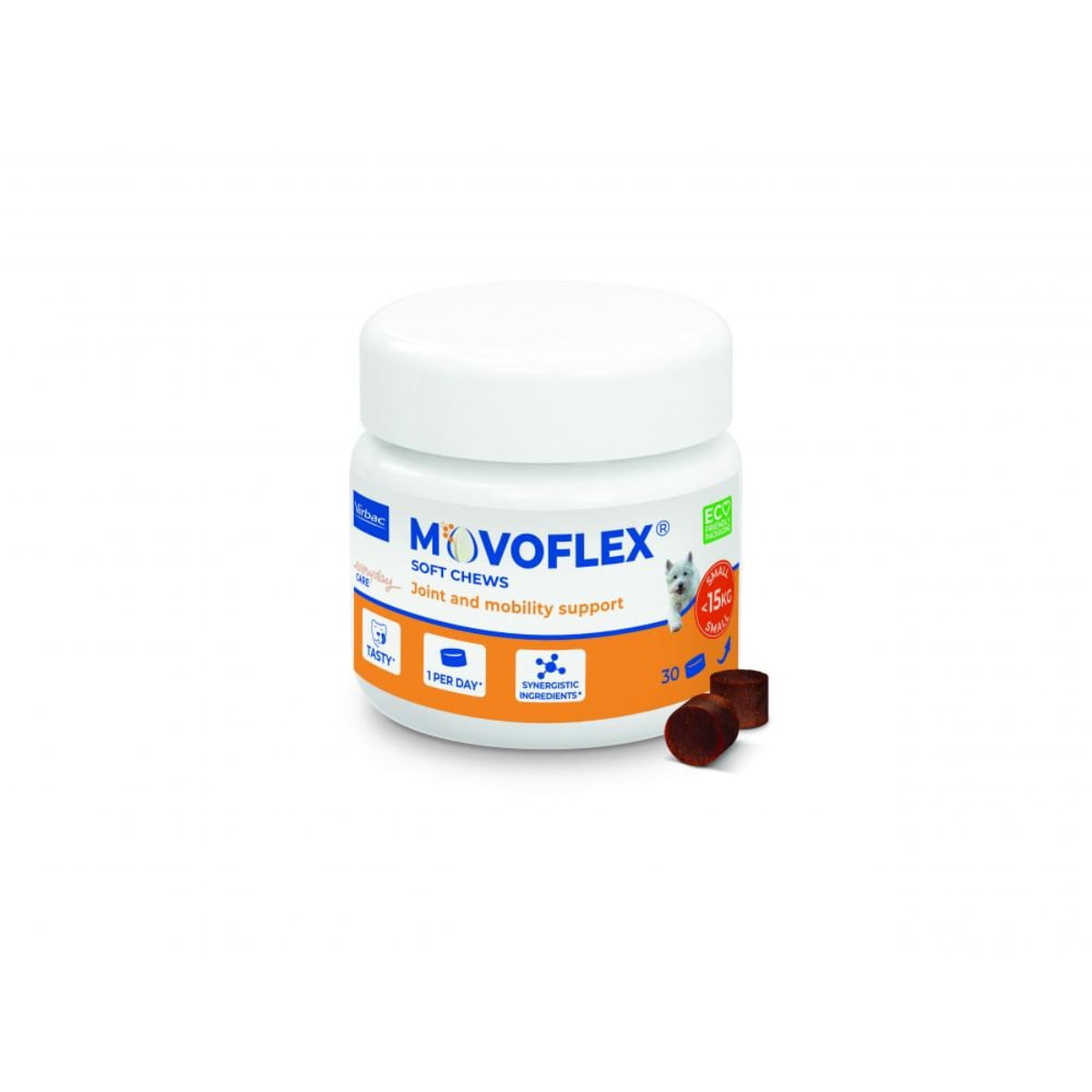 VIRBAC Movoflex Soft Chews (pana la 15kg), supliment sistem articular câini, comprimate masticabile VIRBAC Movoflex Soft Chews (pana la 15kg), XS-S, supliment sistem articular câini, flacon, 30 comprimate masticabile - poza 4