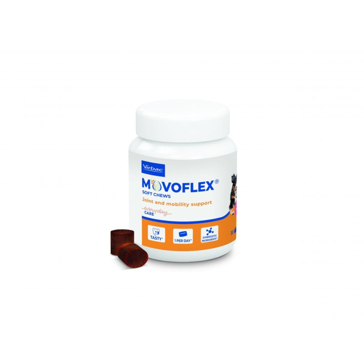 VIRBAC Movoflex Soft Chews (peste 35kg), supliment sistem articular câini, comprimate masticabile VIRBAC Movoflex Soft Chews (peste 35kg), L-XL, supliment sistem articular câini, flacon, 30 comprimate masticabile - poza 2
