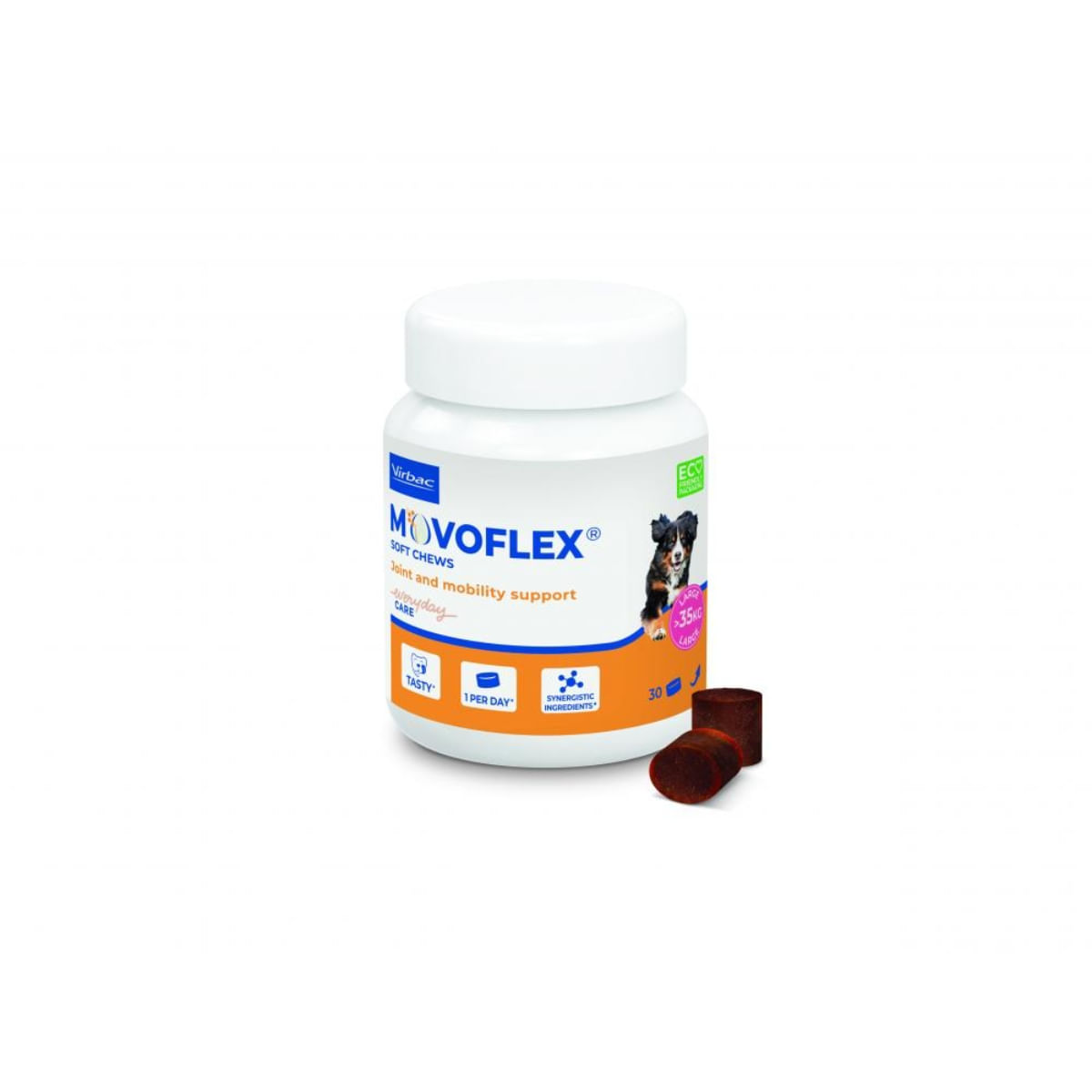 VIRBAC Movoflex Soft Chews (peste 35kg), supliment sistem articular câini, comprimate masticabile VIRBAC Movoflex Soft Chews (peste 35kg), L-XL, supliment sistem articular câini, flacon, 30 comprimate masticabile - poza 3