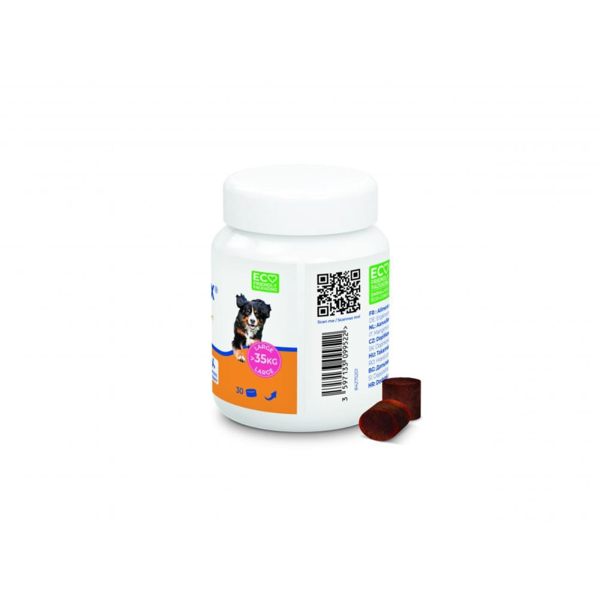 VIRBAC Movoflex Soft Chews (peste 35kg), supliment sistem articular câini, comprimate masticabile VIRBAC Movoflex Soft Chews (peste 35kg), L-XL, supliment sistem articular câini, flacon, 30 comprimate masticabile - poza 4