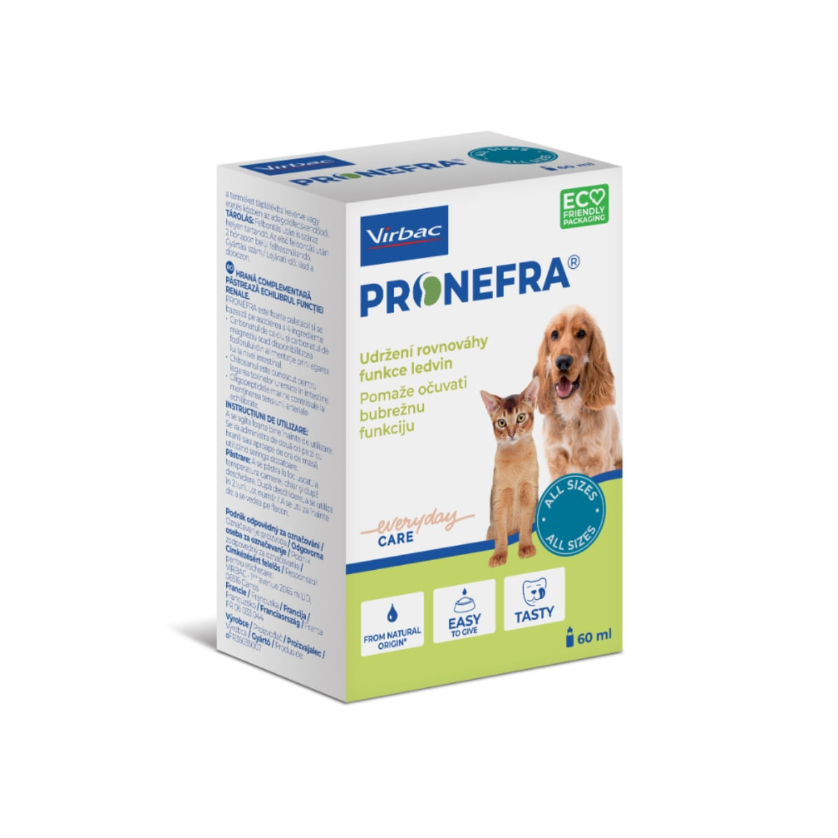 VIRBAC Pronefra, supliment sistem urinar câini, suspensie orală VIRBAC Pronefra, XS-XL, supliment sistem urinar câini și pisici, flacon cu aplicator, 60ml suspensie orală - poza 1