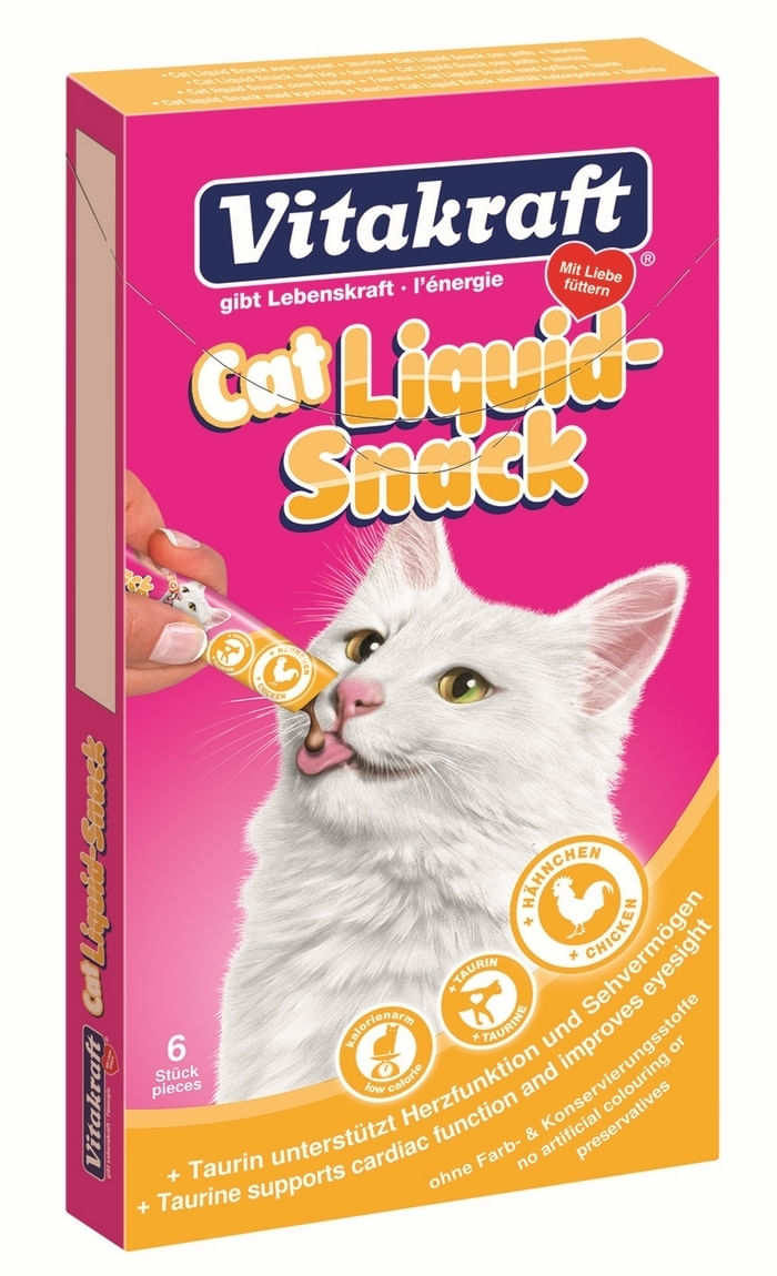 Vitakraft Cat Snack Lichid Pui, 6 x 15 g - poza 1