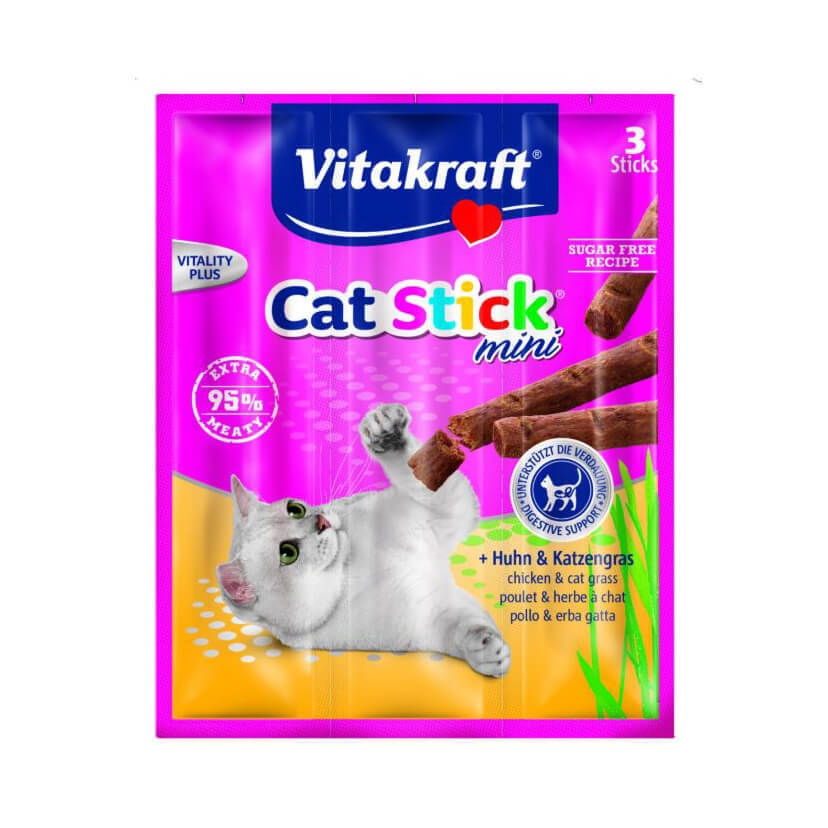 Vitakraft Cat Sticks Pui Si Iarba Pisicii, 18 g - poza 2