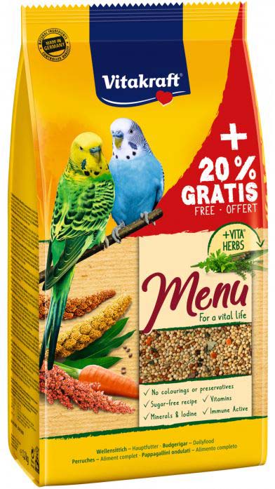 VITAKRAFT Menu VITAL cu Ierburi, Hrană completă pentru Peruşi
