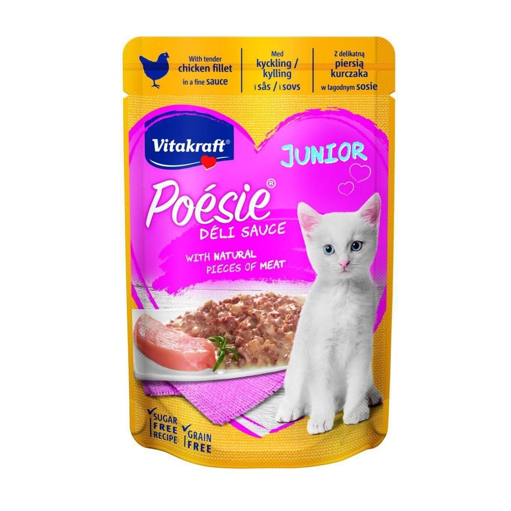 Vitakraft Poesie Plic Junior Pui In Sos, 85 g - poza 2