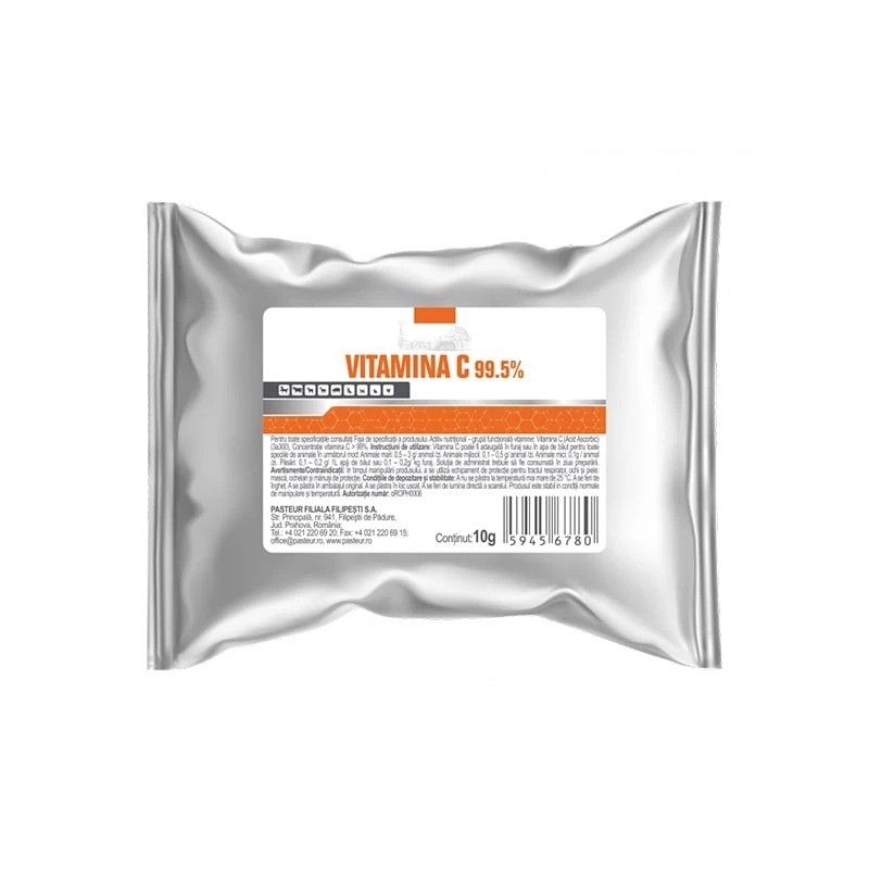 VITAMINA C 99,5%, pulbere orala, Pasteur, 10 g