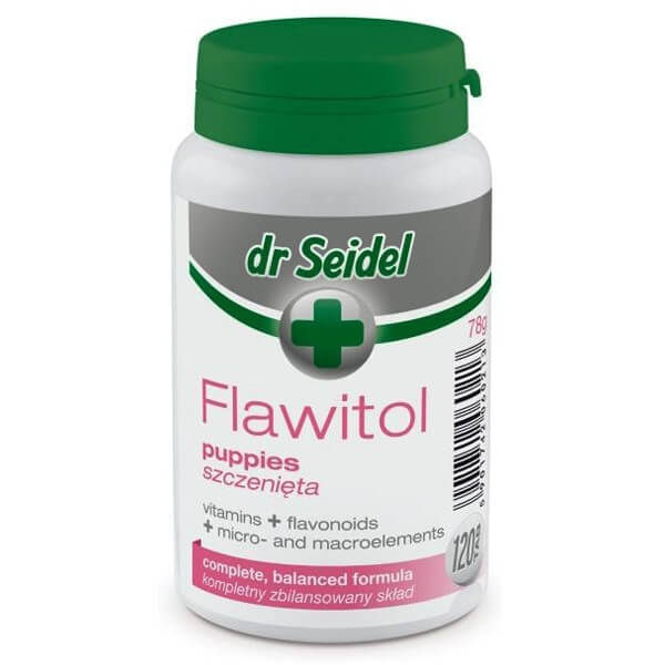 Vitamine Si Minerale Pentru Caini Dr. Seidel Flawitol Puppy, 120 tablete - poza 2