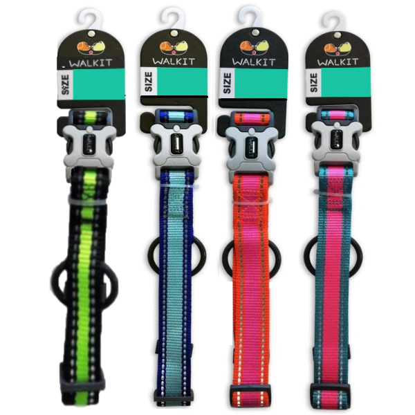 Walkit Zgarda Caine M 1.9 cm x 33-56 cm - albastru