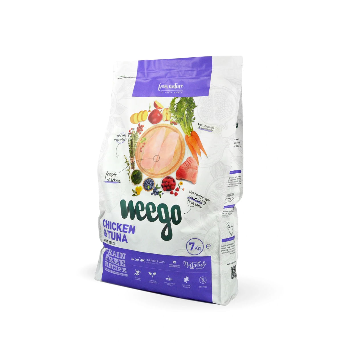 WEEGO, Pui și Ton, hrană uscată fără cereale pisici, 7kg - poza 2