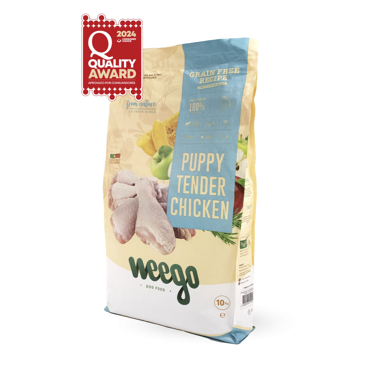 WEEGO Puppy Tender Chicken, XS-XL, Pui, hrană uscată fără cereale câini junior, 10kg - poza 1