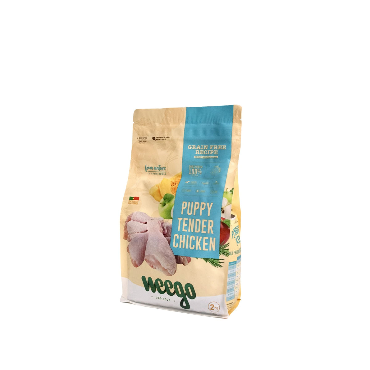 WEEGO Puppy Tender Chicken, XS-XL, Pui, hrană uscată fără cereale câini junior, 2kg - poza 2