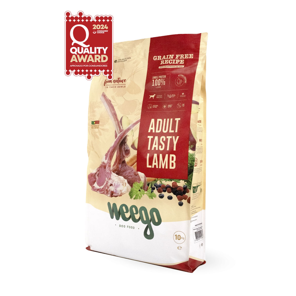 WEEGO Tasty Lamb, XS-XL, Miel, hrană uscată monoproteică fără cereale câini, 10kg - poza 2
