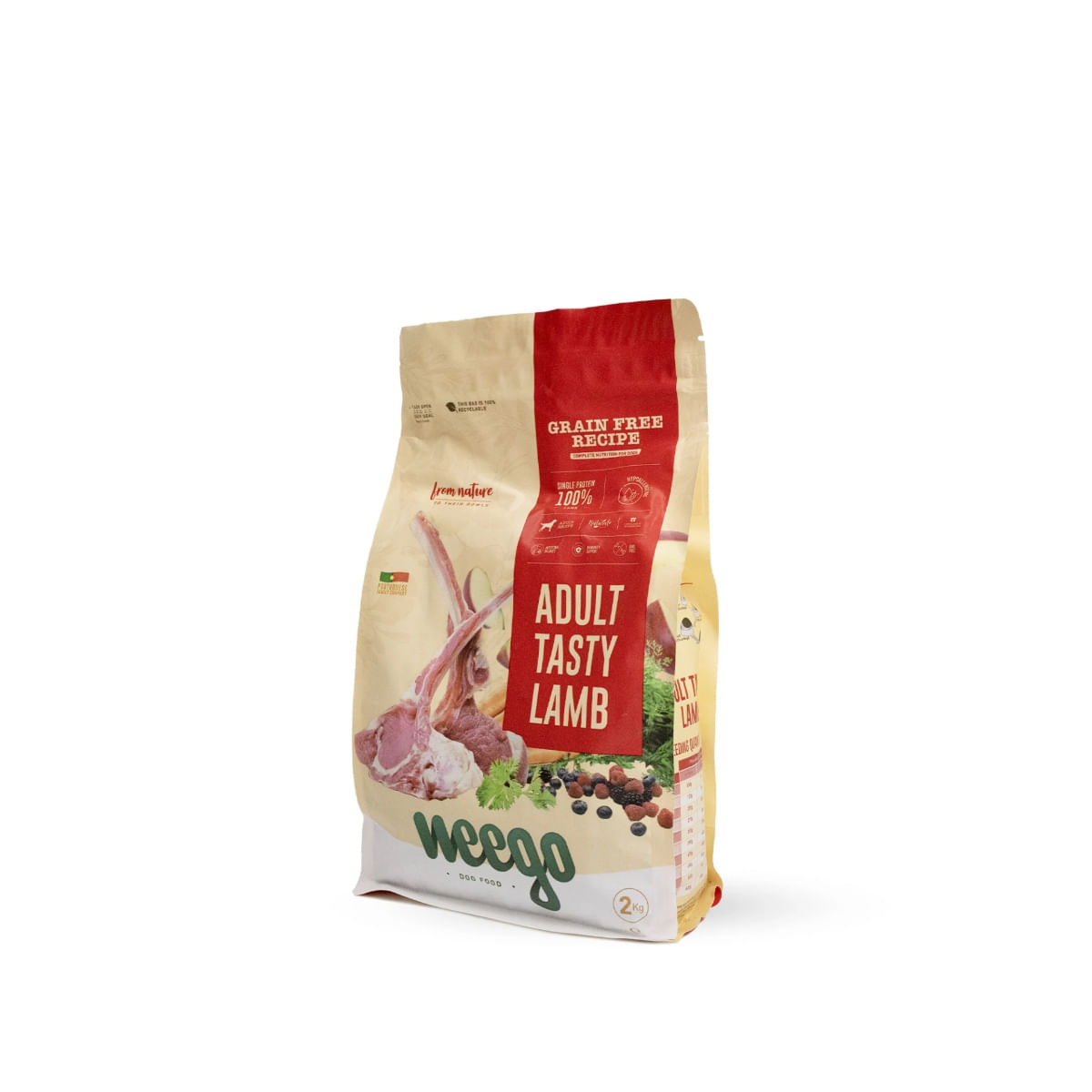 WEEGO Tasty Lamb, XS-XL, Miel, hrană uscată monoproteică fără cereale câini, 2kg - poza 2