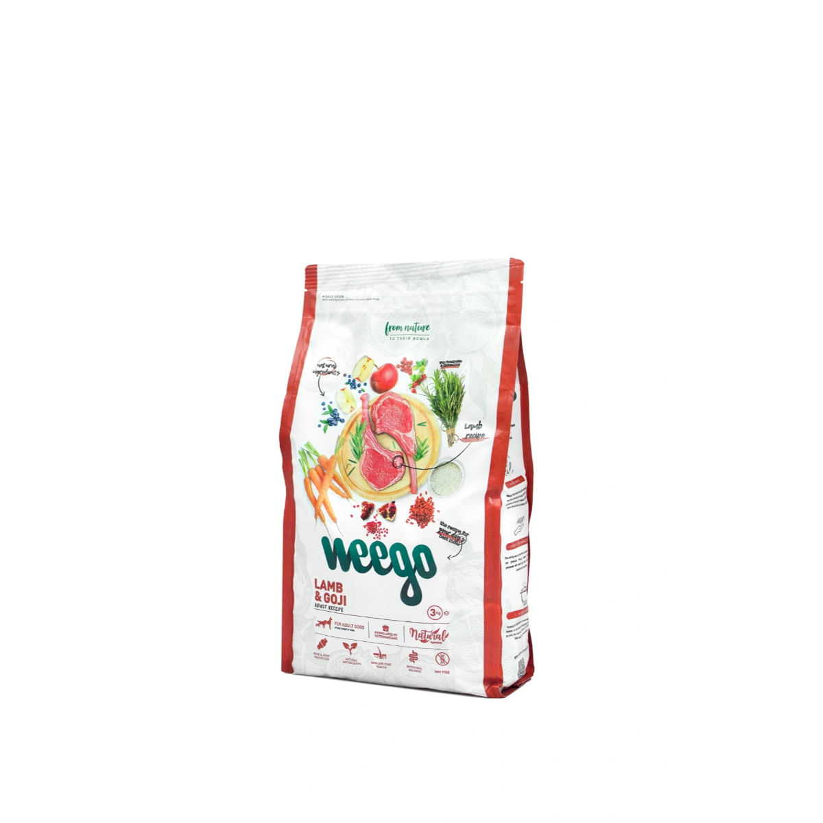 WEEGO, XS-XL, Miel și Goji, hrană uscată câini, 3kg - poza 2