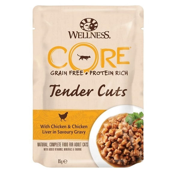 Wellness Core Cat Tender Cuts cu Pui si Ficat, in Sos, 85 g - poza 2