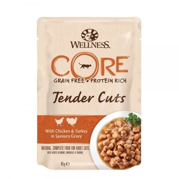 Wellness Core Cat Tender Cuts Pui si Curcan, in Sos, 85 g - poza 2