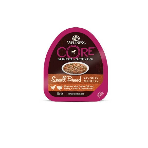 Wellness Core Small Breed Savoury, Pui si Curcan, 85g - poza 1