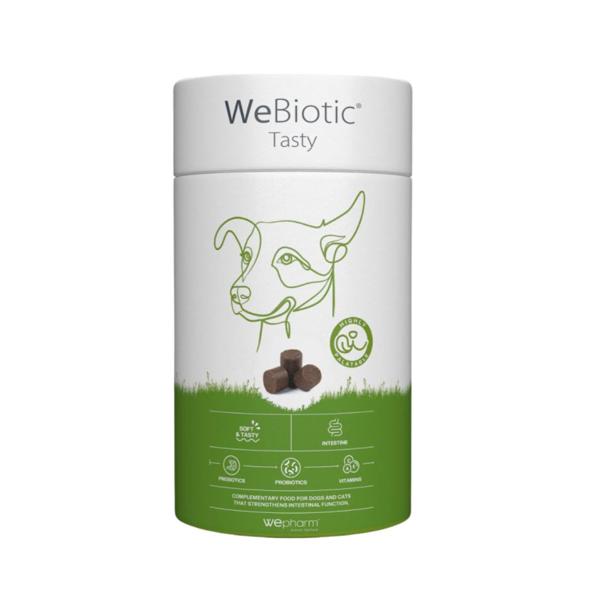 WEPHARM WeBiotic Tasty, supliment sistem digestiv câini, comprimate masticabile WEPHARM WeBiotic Tasty, XS-XL, supliment sistem digestiv câini, flacon, 30 comprimate masticabile - poza 2