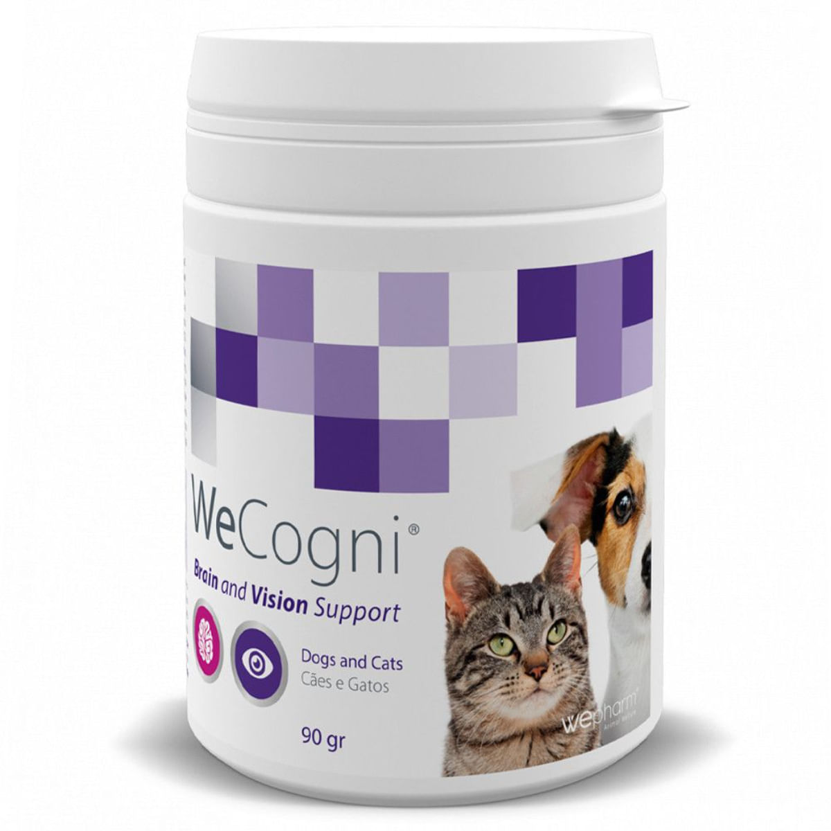 WEPHARM WeCogni, supliment sistem nervos & calmante, oftalmic câini senior, pudră WEPHARM WeCogni, XS-XL, supliment sistem nervos & calmante, oftalmic câini și pisici senior, flacon, 90g pudră - poza 2