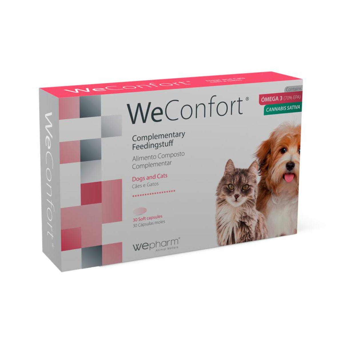 WEPHARM WeConfort, supliment sistem nervos & calmante câini, capsule WEPHARM WeConfort, XS-XL, supliment sistem nervos & calmante câini, flacon, 10 capsule - poza 1