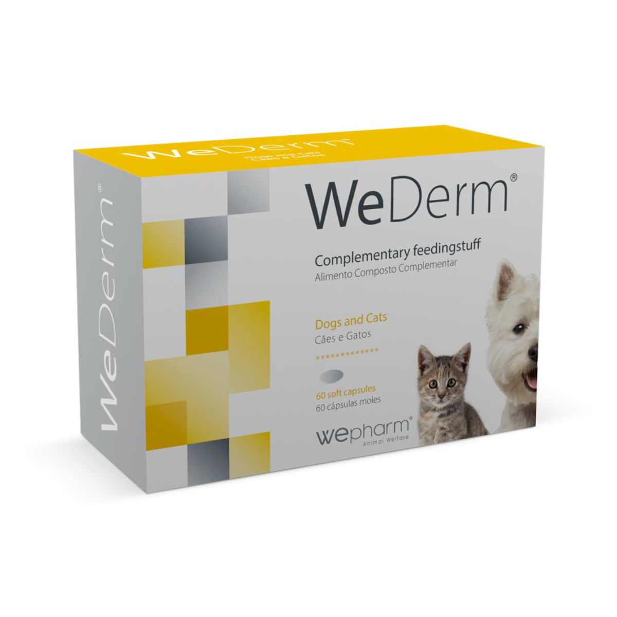 WEPHARM WeDerm, supliment piele & blană câini, capsule WEPHARM WeDerm, XS-XL, supliment piele & blană câini și pisici, flacon, 60 capsule - poza 2