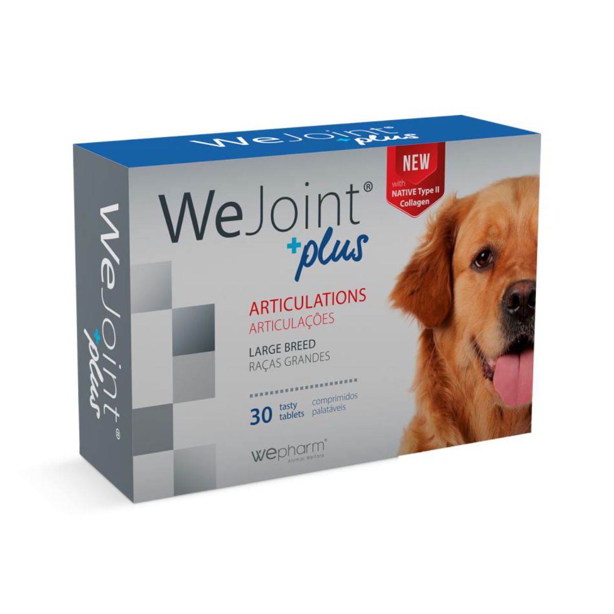 WEPHARM WeJoint Plus Large Breeds, supliment sistem articular câini, comprimate WEPHARM WeJoint Plus Large Breeds, L-XL, supliment sistem articular câini, flacon, 30 comprimate - poza 1