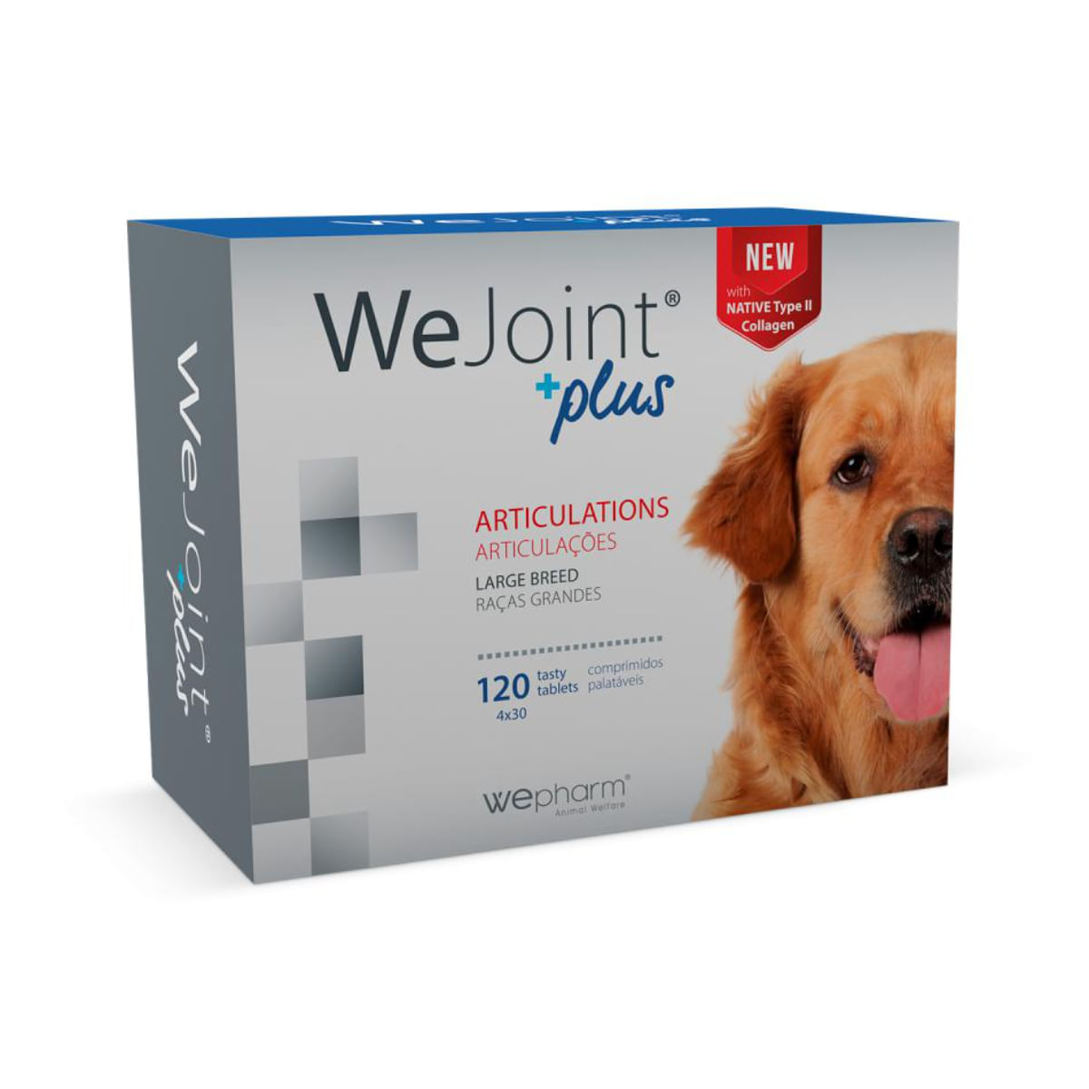 WEPHARM WeJoint Plus Large Breeds, supliment sistem articular câini, comprimate WEPHARM WeJoint Plus Large Breeds, L-XL, supliment sistem articular câini, flacon, 120 comprimate - poza 2