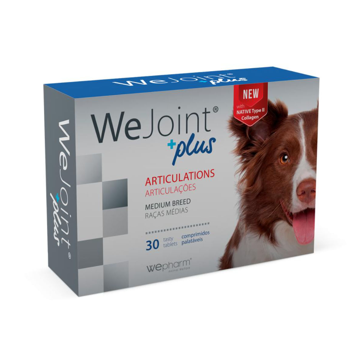 WEPHARM WeJoint Plus Medium Breeds, supliment sistem articular câini, comprimate WEPHARM WeJoint Plus Medium Breeds, M, supliment sistem articular câini, flacon, 30 comprimate - poza 1