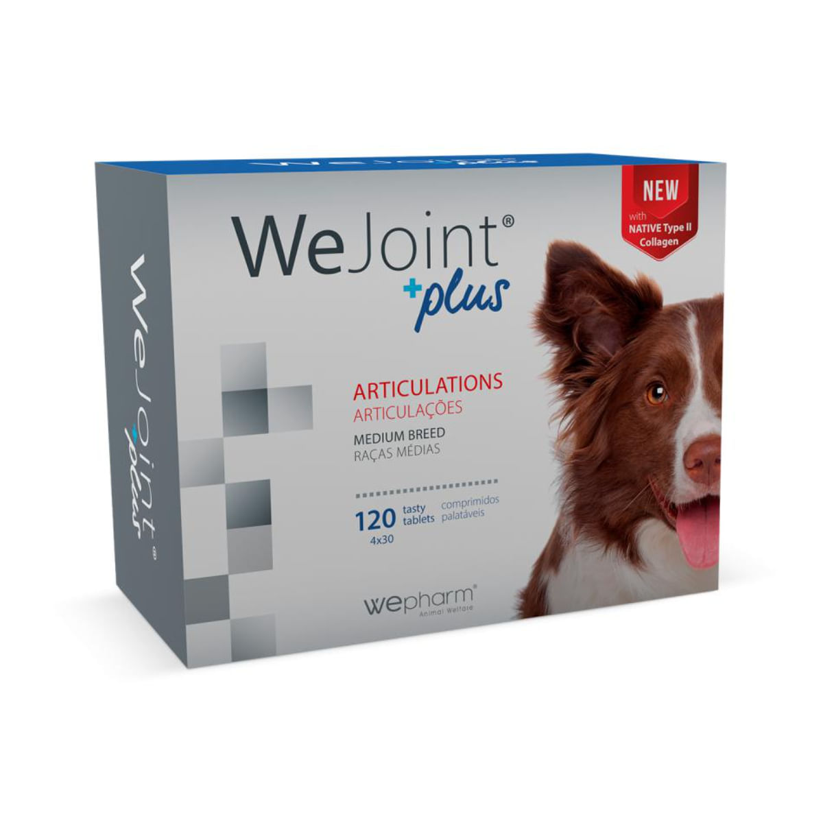 WEPHARM WeJoint Plus Medium Breeds, supliment sistem articular câini, comprimate WEPHARM WeJoint Plus Medium Breeds, M, supliment sistem articular câini, flacon, 120 comprimate - poza 1