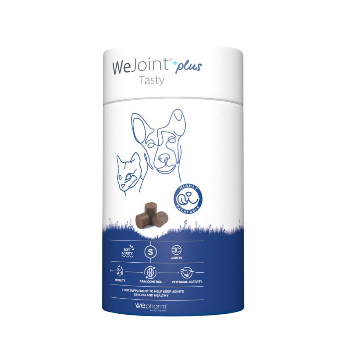 WEPHARM WeJoint Plus Tasty Small Breeds & Cats, supliment sistem articular câini, comprimate masticabile WEPHARM WeJoint Plus Tasty Small Breeds & Cats, XS-S, supliment sistem articular câini și pisici, flacon, 30 comprimate masticabile - poza 2
