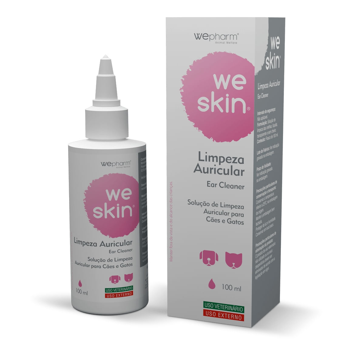 WEPHARM WeSkin Ear Cleaner, soluție curătare urechi câini și pisici, 100ml - poza 2