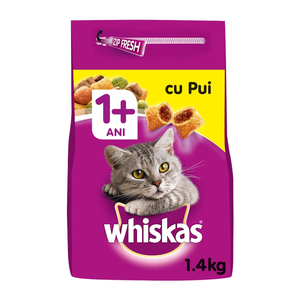 WHISKAS Adult, Pui, hrană uscată pisici, 1.4kg - poza 5