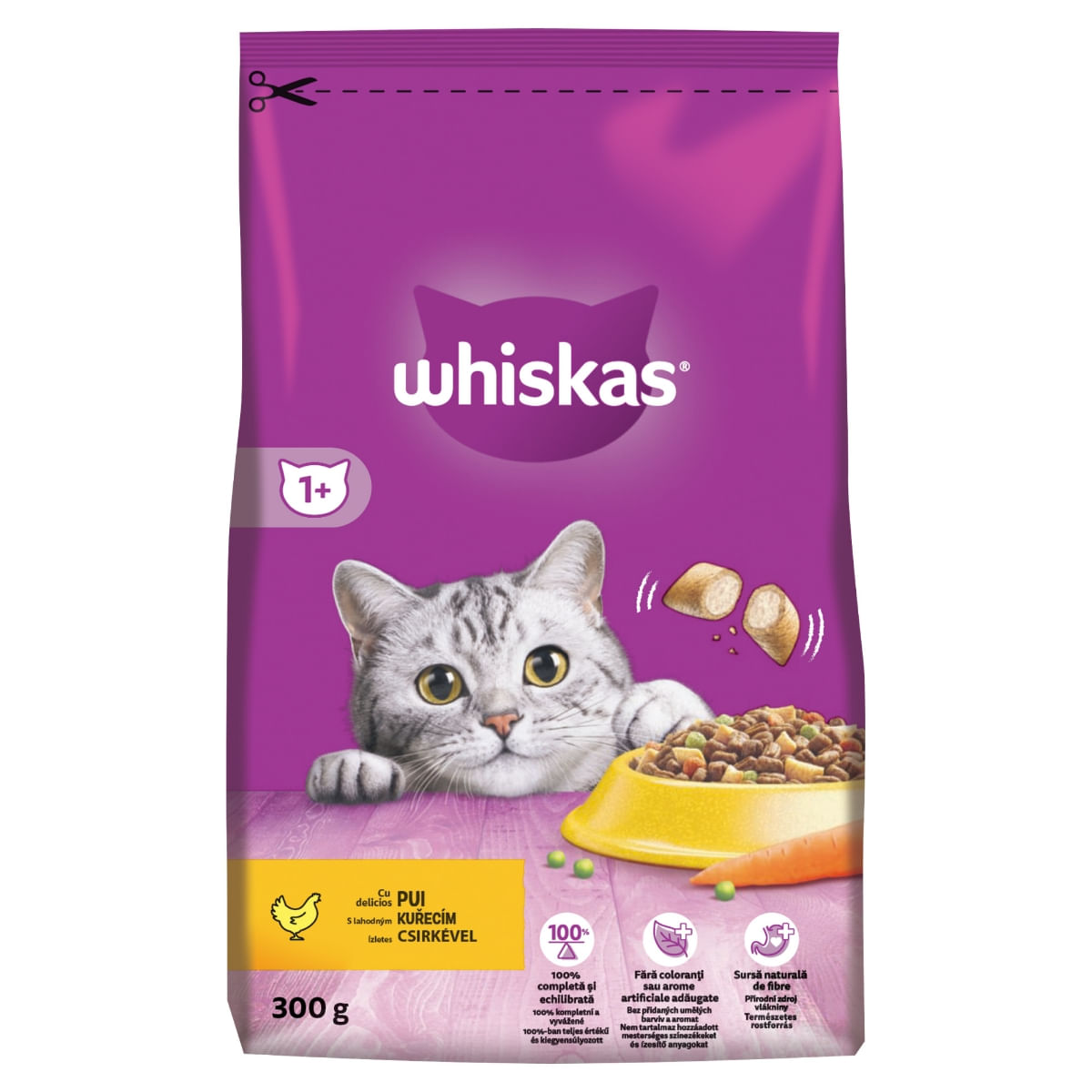 WHISKAS Adult, Pui, hrană uscată pisici, 300g - poza 4