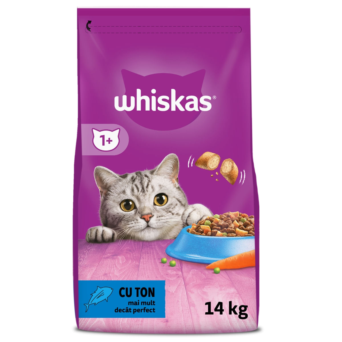 WHISKAS Adult, Ton, hrană uscată pisici, 14kg - poza 1