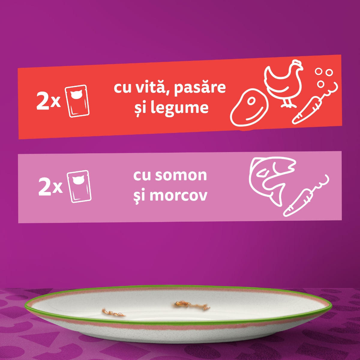 WHISKAS Tasty Mix Chef's Choice, Somon, Vită și Pasăre, plic hrană umedă pisici, (în sos), multipack, 85g x 4 WHISKAS Tasty Mix Chef's Choice, Somon, Vită și Pasăre, plic hrană umedă pisici, (în sos), bax, 85g x 12buc - poza 5