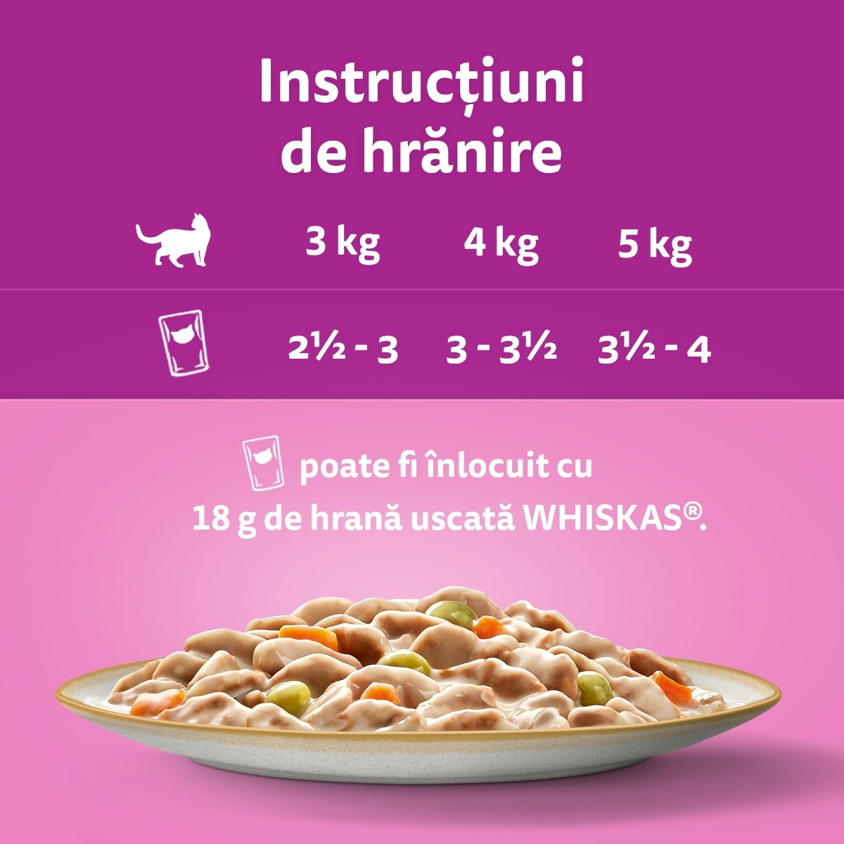 WHISKAS Tasty Mix Creamy Creations, Pui și Legume, Miel și Curcan, plic hrană umedă pisici, (în sos), multipack, 85g x 12 - poza 3