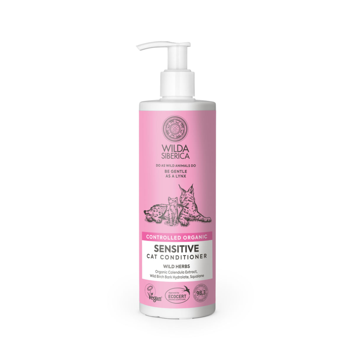 WILDA SIBERICA Cat Sensitive, balsam pisici, piele sensibilă, flacon, 400ml - poza 2