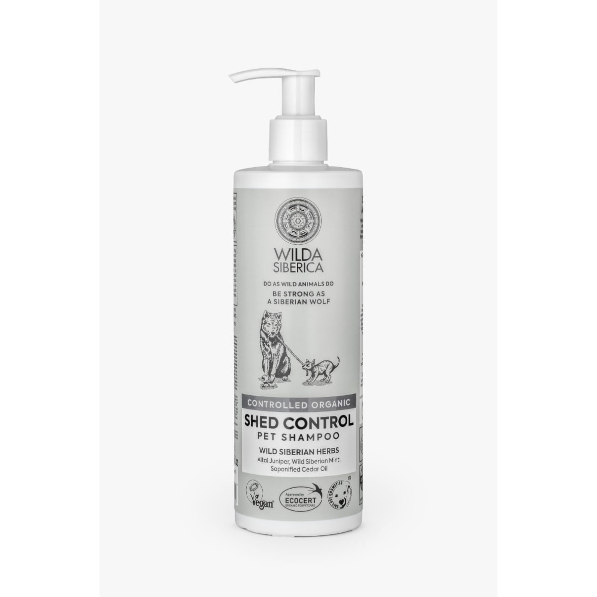 WILDA SIBERICA Shed Control, șampon câini, anti-năpârlire, flacon, 400ml - poza 1