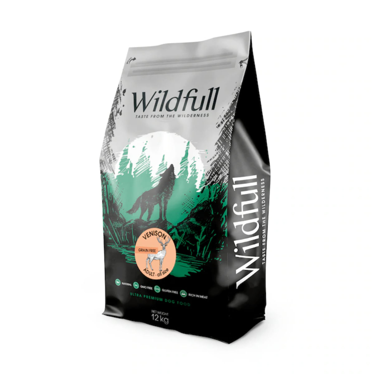 WILDFULL Adult All Size, XS-XL, Căprioară, hrană uscată fără cereale câini, 12kg - poza 1